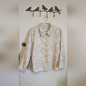 🤍Vintage Elegant Cream Floral Women's Top🤍